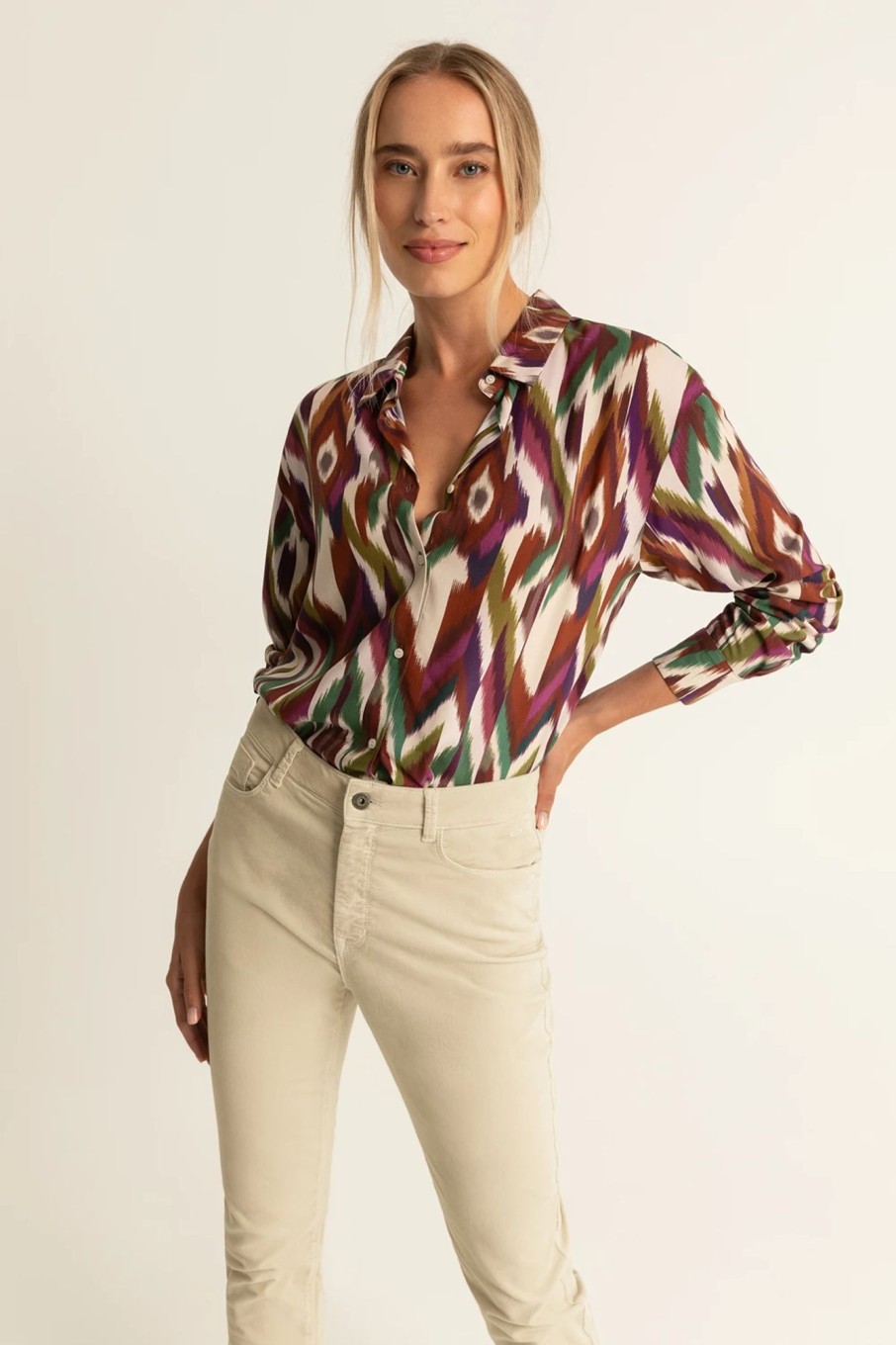 Blouses Expresso | Blouse Met Ikat Print