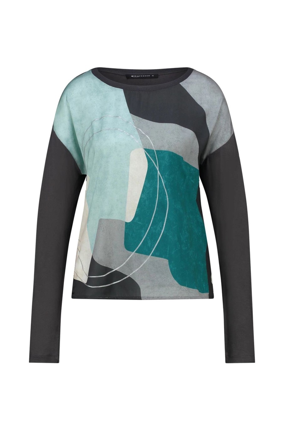 Tops Expresso | Top Met Abstracte Print