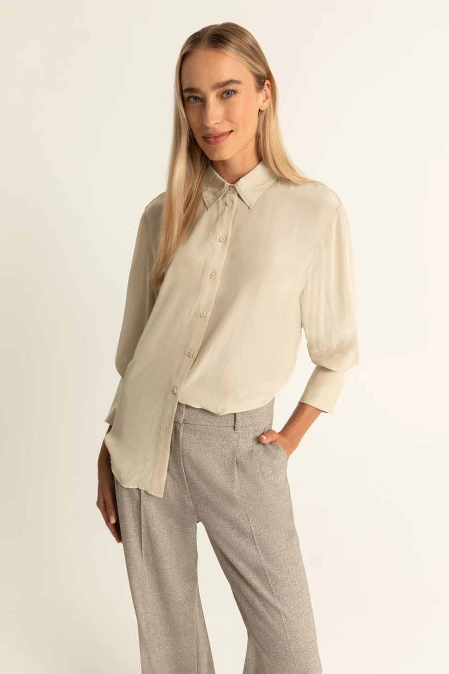 Blouses Expresso | Blouse Seersucker Satijn