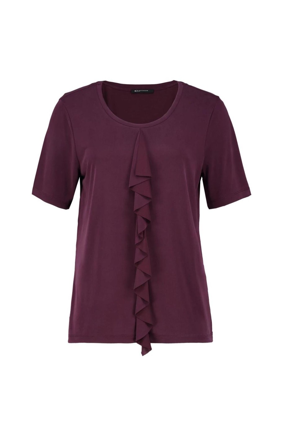 Tops Expresso | Jersey Top Met Volant