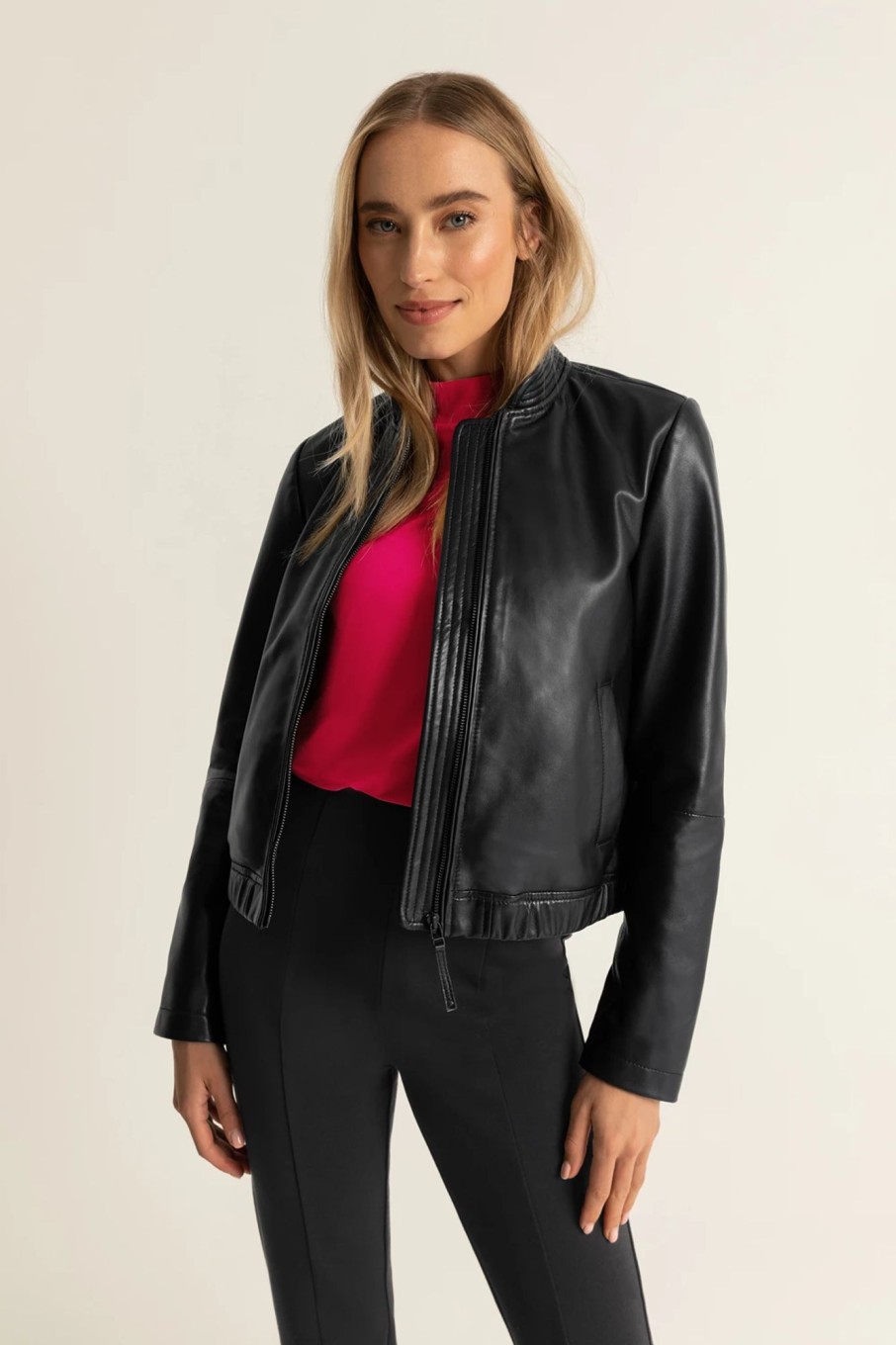 Blazer - Jasjes Expresso | Kort Leren Jack