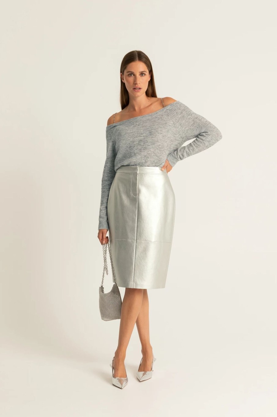 Rokken Expresso | Rok Metallic Pu-Leer