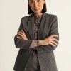 Blazer - Jasjes Expresso | Stretch Jacquard Blazer