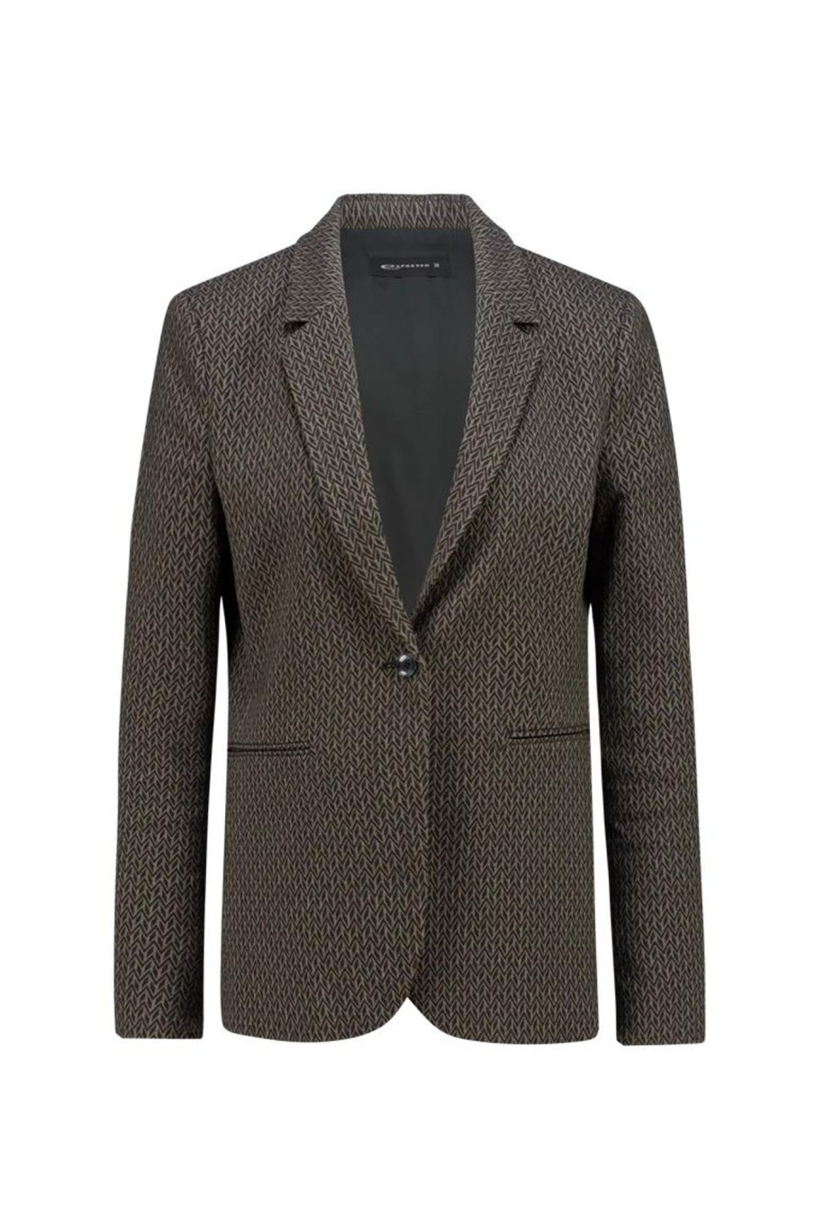 Blazer - Jasjes Expresso | Stretch Jacquard Blazer