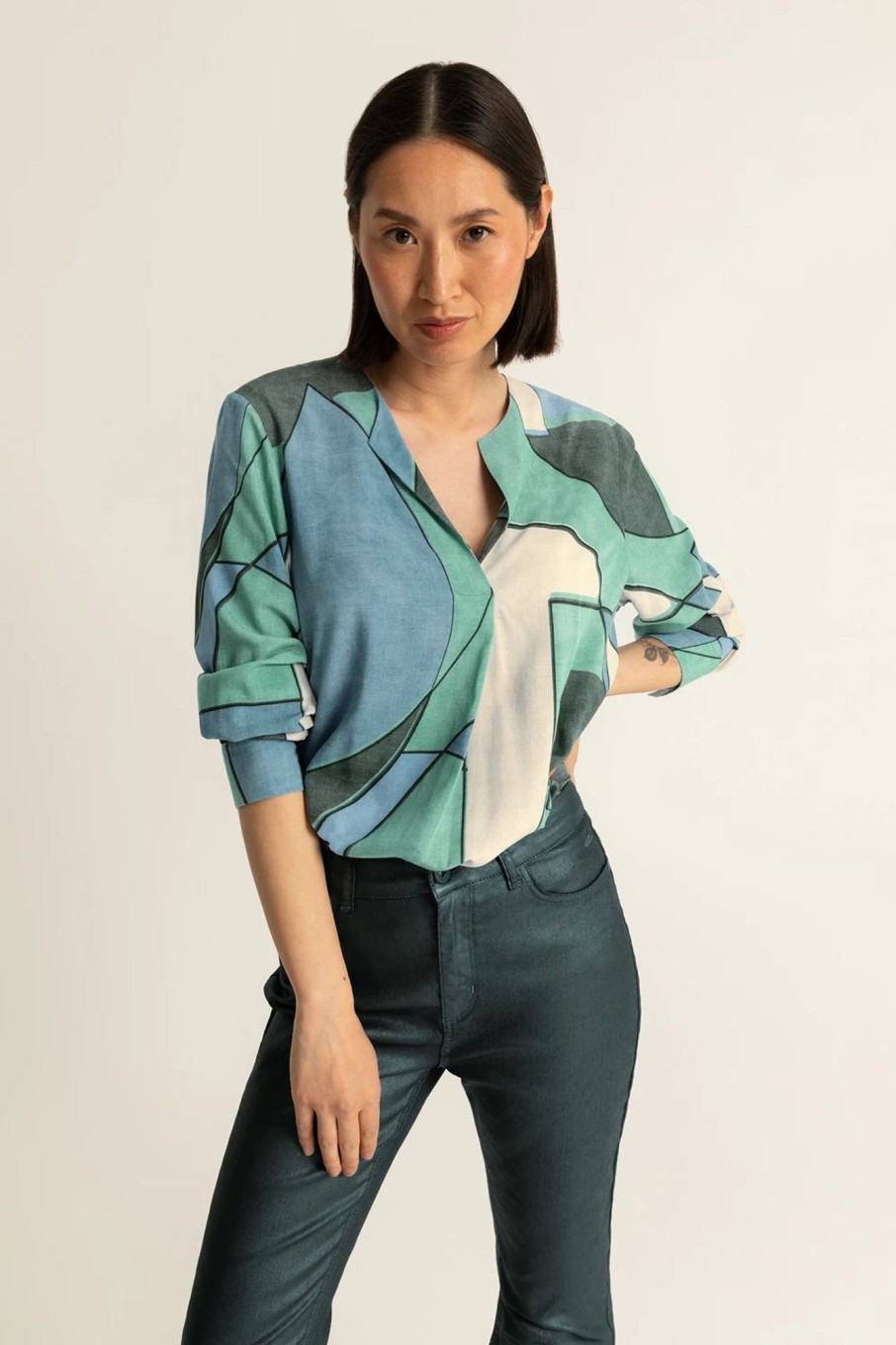 Blouses Expresso | Blousetop Met Print