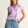 Blouses Expresso | Glanzende Blousetop