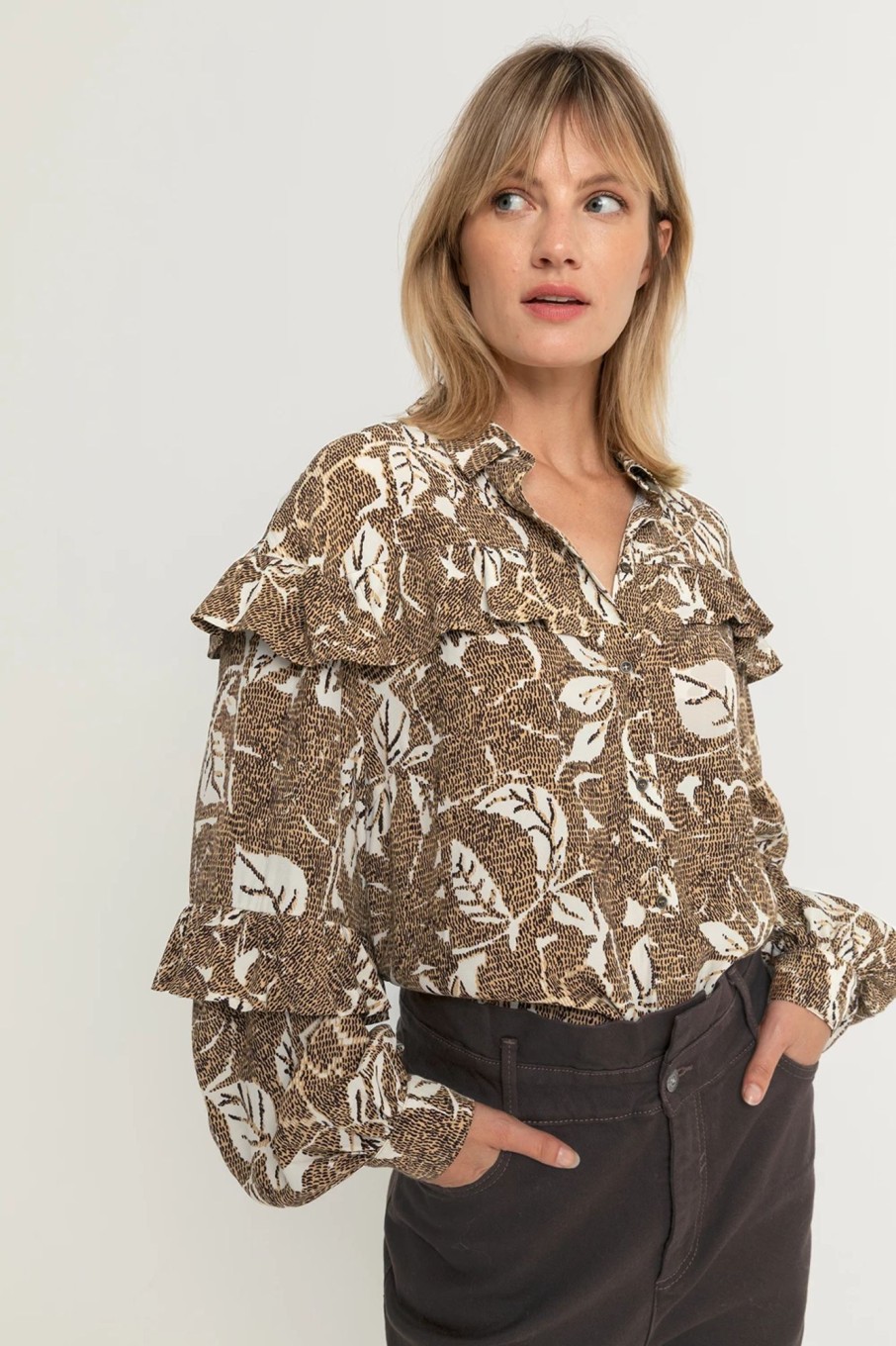 Blouses Expresso | Printblouse Met Volant