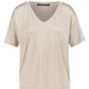 Tops Expresso | Glanzend V-Hals T-Shirt