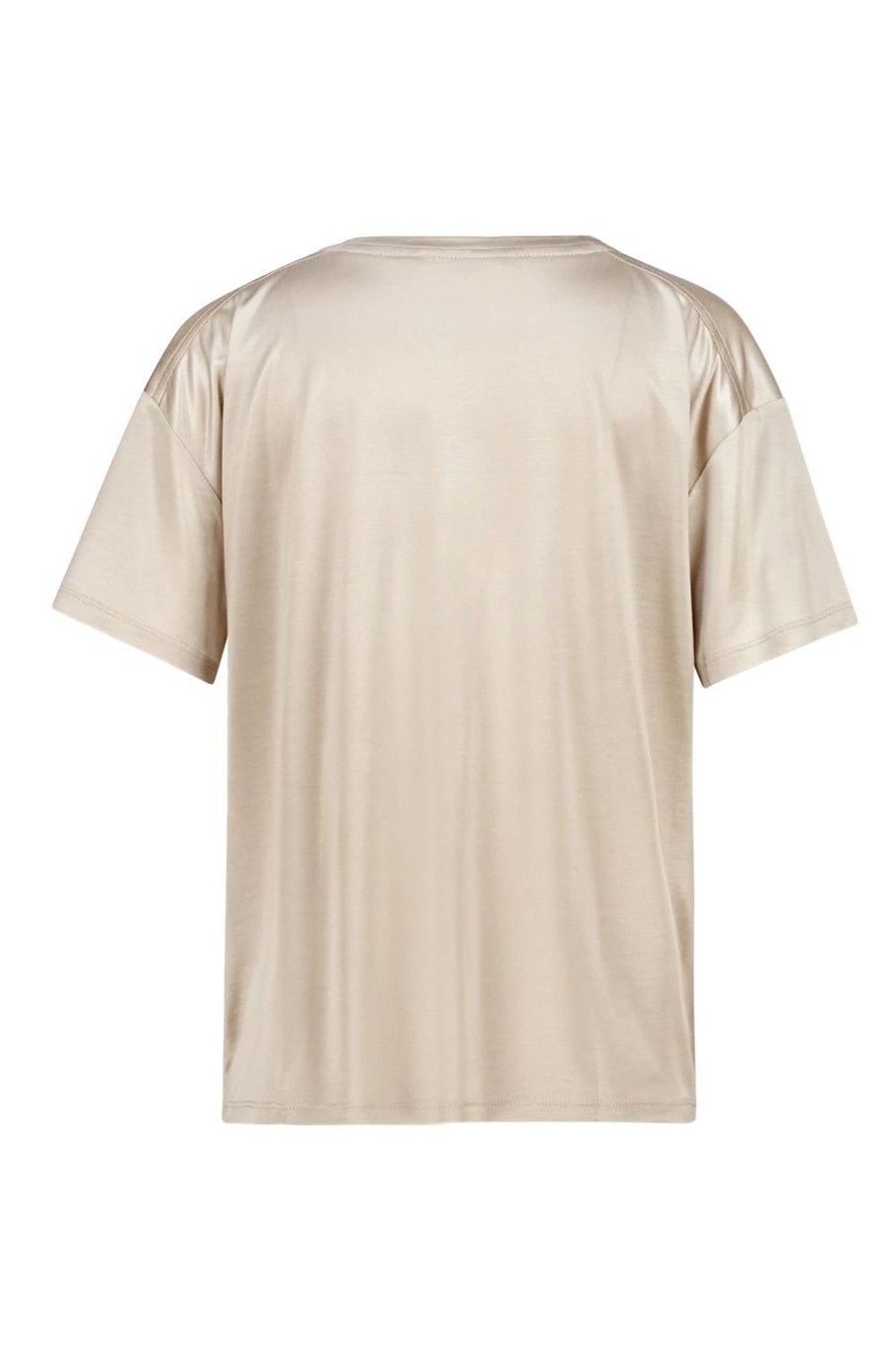 Tops Expresso | Glanzend V-Hals T-Shirt