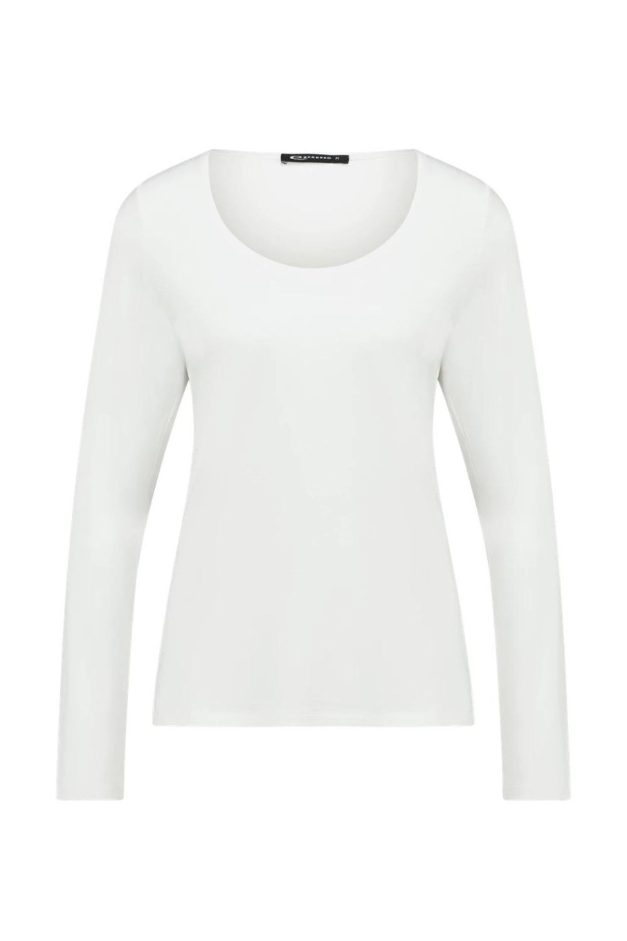 Basics Expresso | T-Shirt Met Lage Ronde Hals