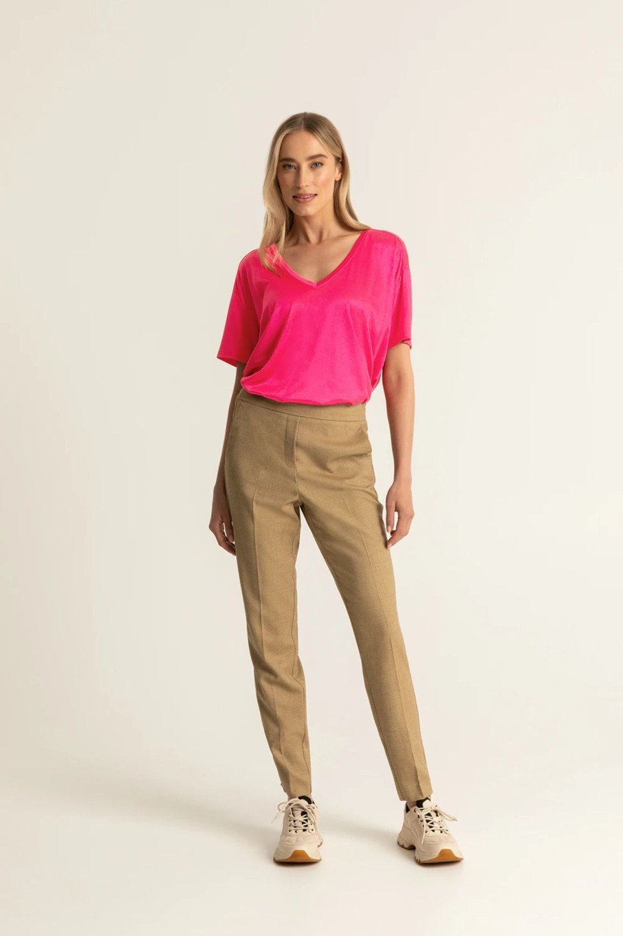 Broeken Expresso | Gemeleerde Stretch Broek